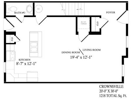 Crownsville Townhouse Floor Plan First Floor
